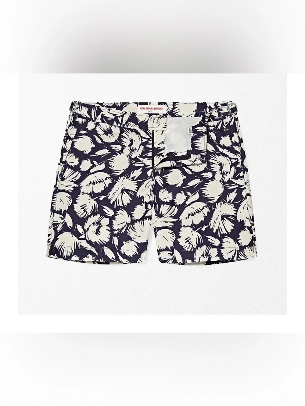 ORLEBAR BROWN BULLDOG BOTANY SWIM SHORTS IN NAVY/WHITE SAND